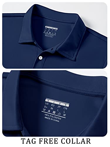 TACVASEN Mens Golf Shirt Dry Fit Mens Polo Shirts Short Sleeve Performance Golf Polos for Men with Collar Work Shirts3