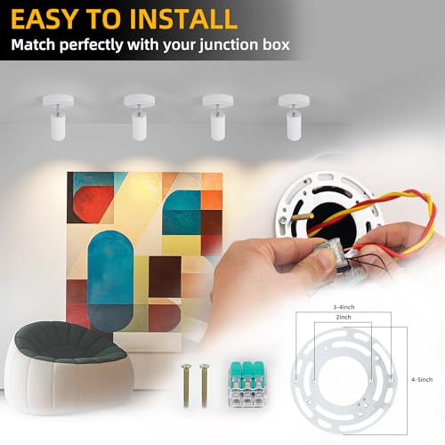 Image of LED Ceiling Spotlight Directional Lighting Indoor Spotlights(White) | Zoomable15-60,5CCT /2700K-5000K,Dimmable,12W,For Living Room Gallery Art Lighting