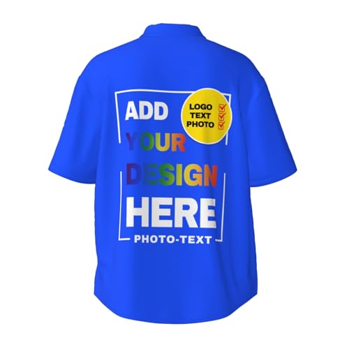 Custom Button Down t Shirt Add Your Design Here Casual Personalized Button up t Shirt4