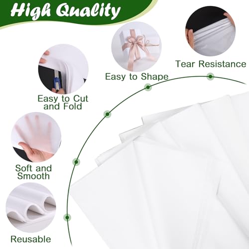 400 Sheets White Tissue Paper, Tissue Paper For Gift Bags Crafts Packaging Storage Art - 14" X 20" Christmas Wedding Birthday and Flower Decoration Tissue Paper Bulk