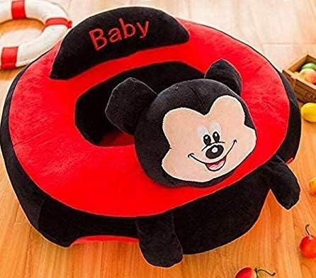 Samaaya Baby Soft Plush Cushion Baby Sofa Seat Rocking Chair for Kids 0 to 2 Years - Red and Black