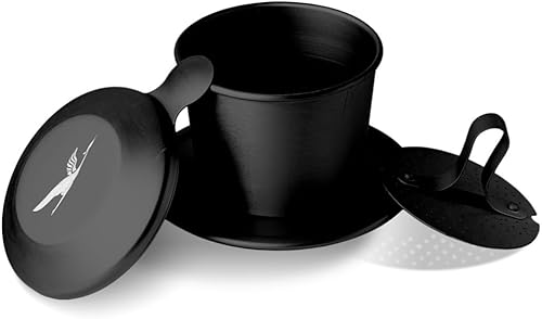 Miniatura 3 de Juego de filtros de café vietnamita de alta calidad, color negro, pequeño filtro Phin para café molido, cafetera portátil para camping, filtro de