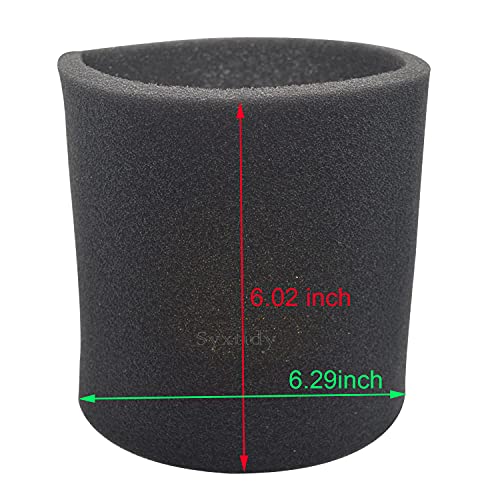 Syxtidy 3 Pack 90585 Foam Sleeve VF2001 Foam Replacement Filter For Wet Dry Vacuum Cleaner, Fits Most Shop-Vac, Vacmaster & Genie Shop Vacuum Cleaners, Replace Part # 9058500