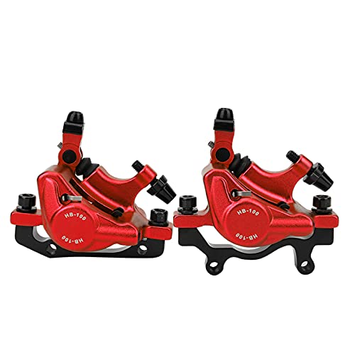 Tbest HB-100 Xtech Zoom Hydraulic Brakes Hb100 e Bike Brake Kit Himiway Ebike Set for Scooter Ycle Mountain Blue Caliper Shimano Shim Cable Pull,Parts HB-100 Bike Aluminium Alloy (Red) - Image 3