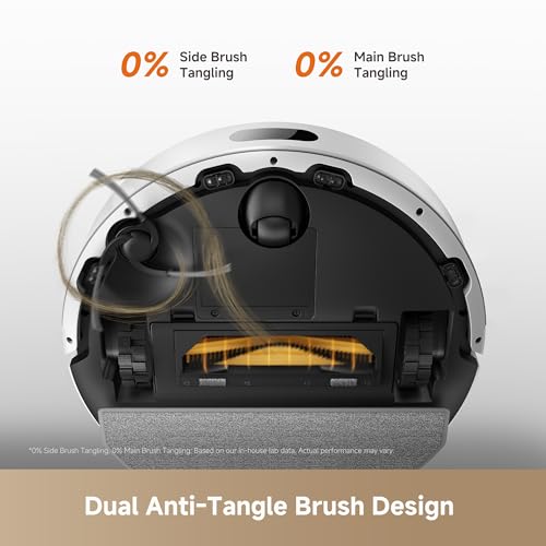 Image of DREAME D20 Air Plus Robot Vac and Mop Combo with 20,000Pa Suction, Anti-Tangling Tech, Auto-Emptying Dock, Deep Carpet Cleaning and Smart Navigation White