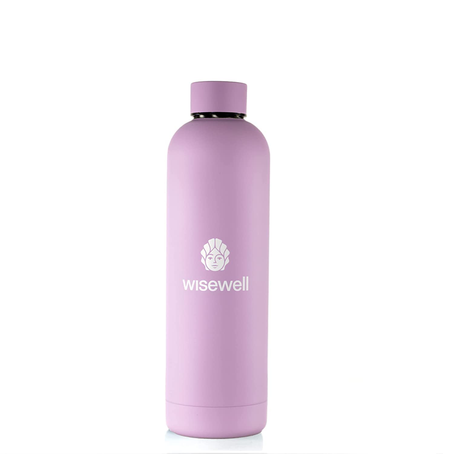 WisewellMatte Steel Large Water Bottle I Sustainable Solution I Leak Proof I Durable I Thermoregulation I Easy to Carry I 750 ml I All purpose bottle use: home, gym & office (Light Purple)