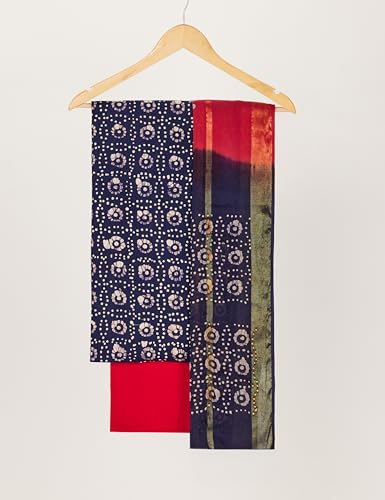Image of Amazon Brand - Myx Women's Unstitched Batik Print Salwar Suit Dress Material With Dupatta