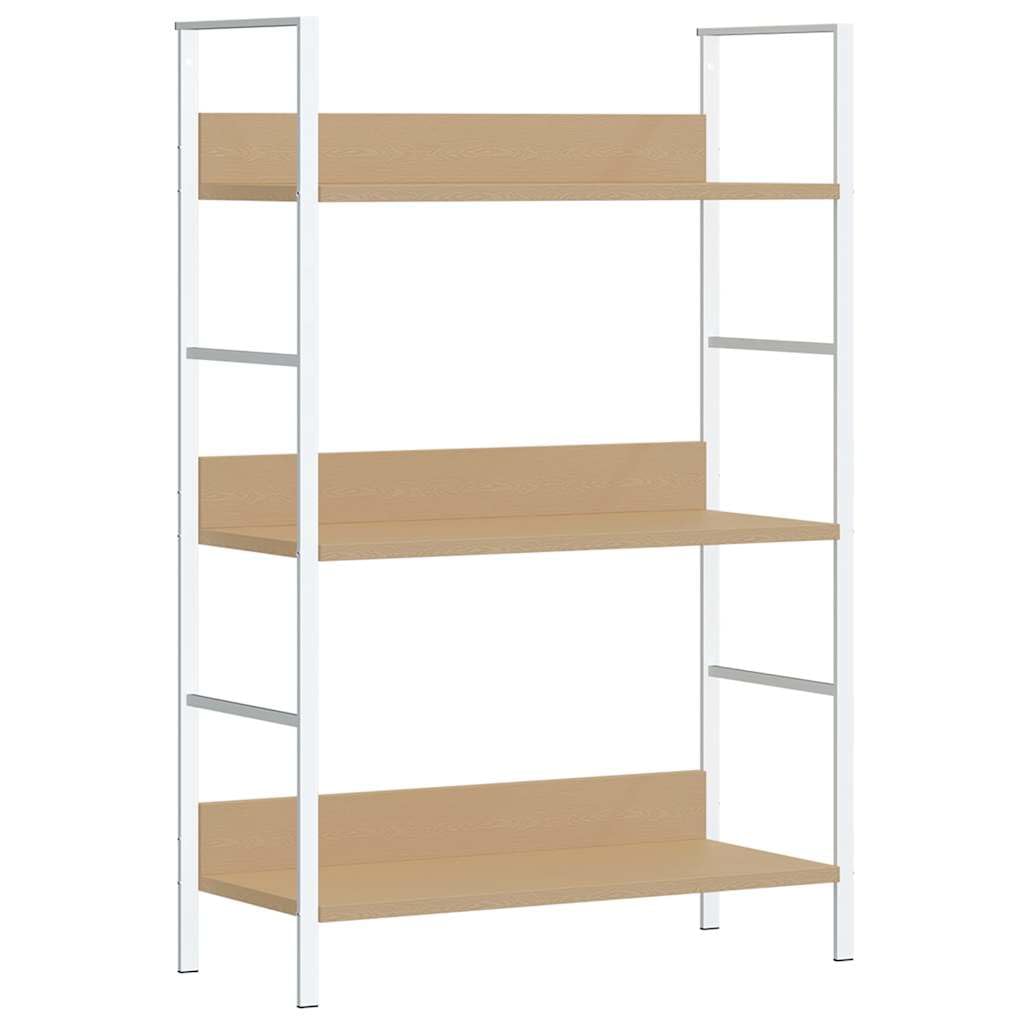 Estantería para libros de diseño minimalista industrial en madera noble y acero