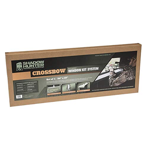 Shadow Hunter Shscbw Crossbow Silent Shadow Window Kit System For Deer Hunting Blinds, 1 Piece Set With 34" X 10" Window #TOP18