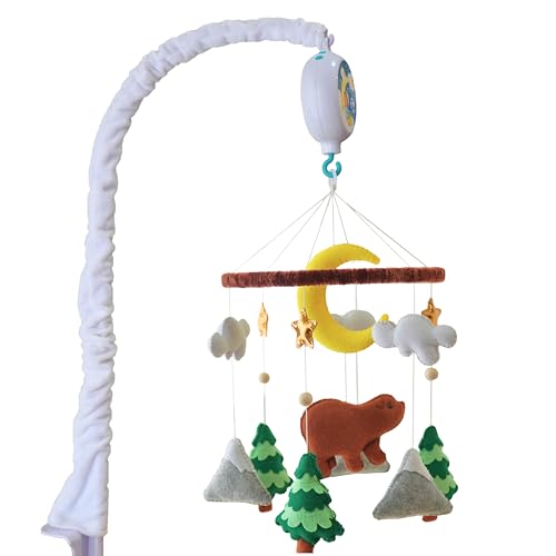 Woodland Baby Mobile for Crib - Bear & Forest Animals Crib Mobile...