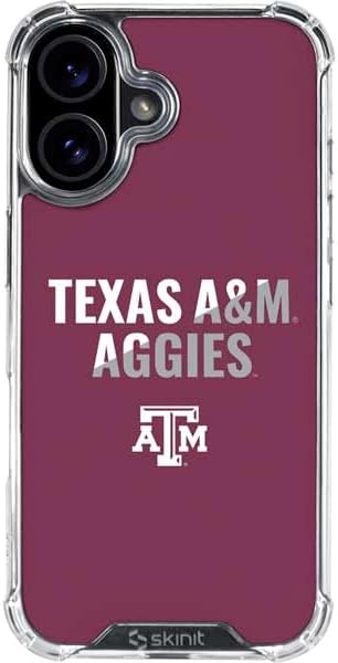 Skinit Clear Phone Case Compatible with iPhone 16 - Officially Licensed Texas A&M University TAM Design