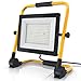 Brandson - LED Baustrahler 100W - Arbeitsleuchte - Arbeitsscheinwerfer - Bauscheinwerfer - inkl. Standgestell und Tragegriff - 100 Watt 9500 Lumen - 140 SMD LEDs