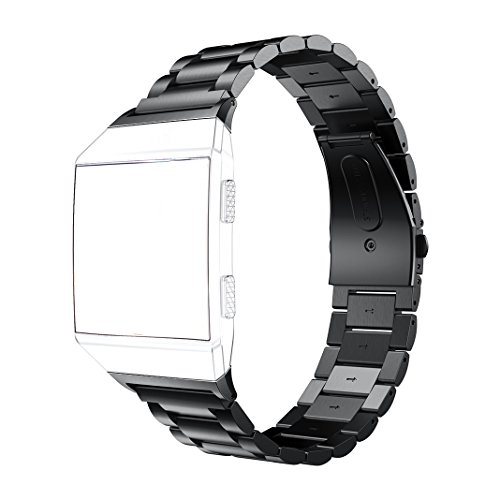 Für Fitbit Ionic Gurt, angolf Fitbit Ionic Edelstahl Band Smart Watch verstellbar Ersatz-Riemen mit Metall Armband Schnalle Schließe für Fitbit Ionic