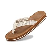ARRIGO BELLO Tongs Femme Sandales été Plage Piscine Mode Tongues Confortable Antidérapant Salle De Bain Chaussures Taille 36 41 (Blanc，40)