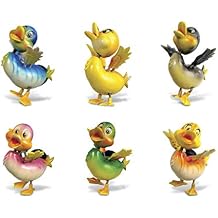CoTa Global Duck Refrigerator Bobble Magnets Set of 6 - Assorted Color Fun Cute Pond Bird Animal Bobble Head Magnets For Kitchen Fridge, Home Decor, Lockers and Cool Office Decorative Novelty - 6 Pack