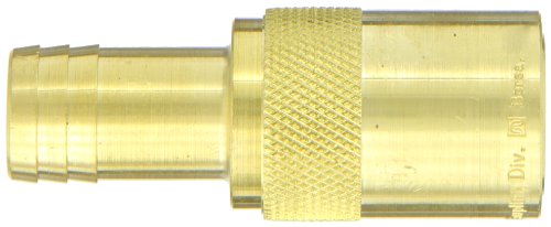 Image of Eaton Hansen FTS506 Brass Straight Hose Stem Hydraulic Fitting, Socket, 3 /4 inch Hose ID, 1 /2 inch Body