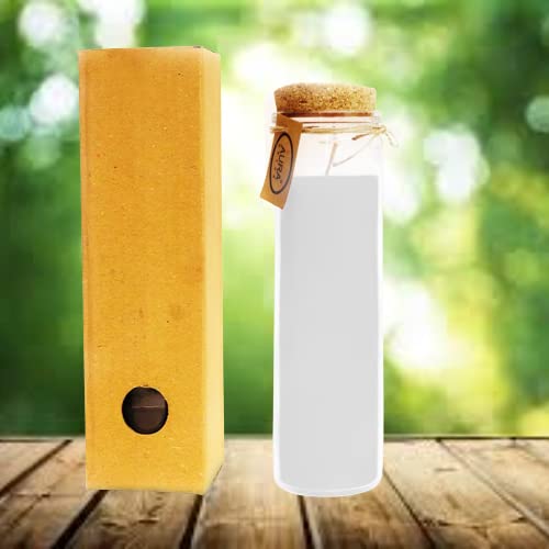 AuraDecor White Church Jar Candle || 120 Hour Long Burning || Unscented || Rustic || Religious