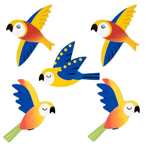 Oiseaux volants en bois pour habiller un mur vide : sculpture scandinave