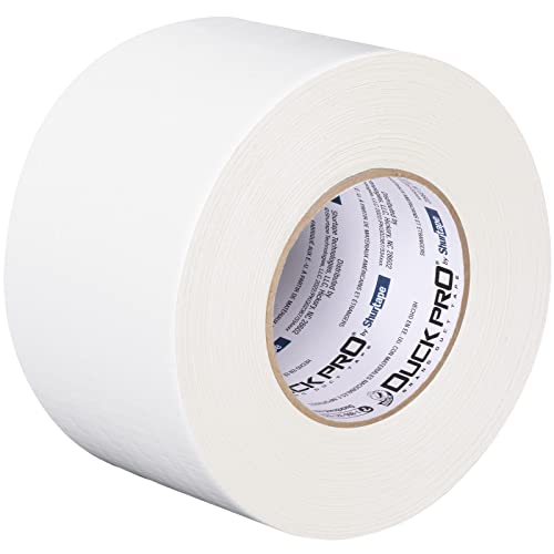 Image of Duck Pro by Shurtape Professional Grade, Industrial Colored Cloth Duct Tape for Industrial Color-Coding, HVAC and Automotive, 72mm x 60yd, 10.0 mil, White, 1 Roll (105514)