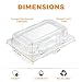 Zezzxu 40 Pack Clear Hinged Plastic Containers, Sturdy To Go Clamshell Food Containers with Lids, Disposable Take Out Boxes for Desserts Cake Slices Sandwich Salad Cookies (7.2 × 4.7 ×3 Inches)