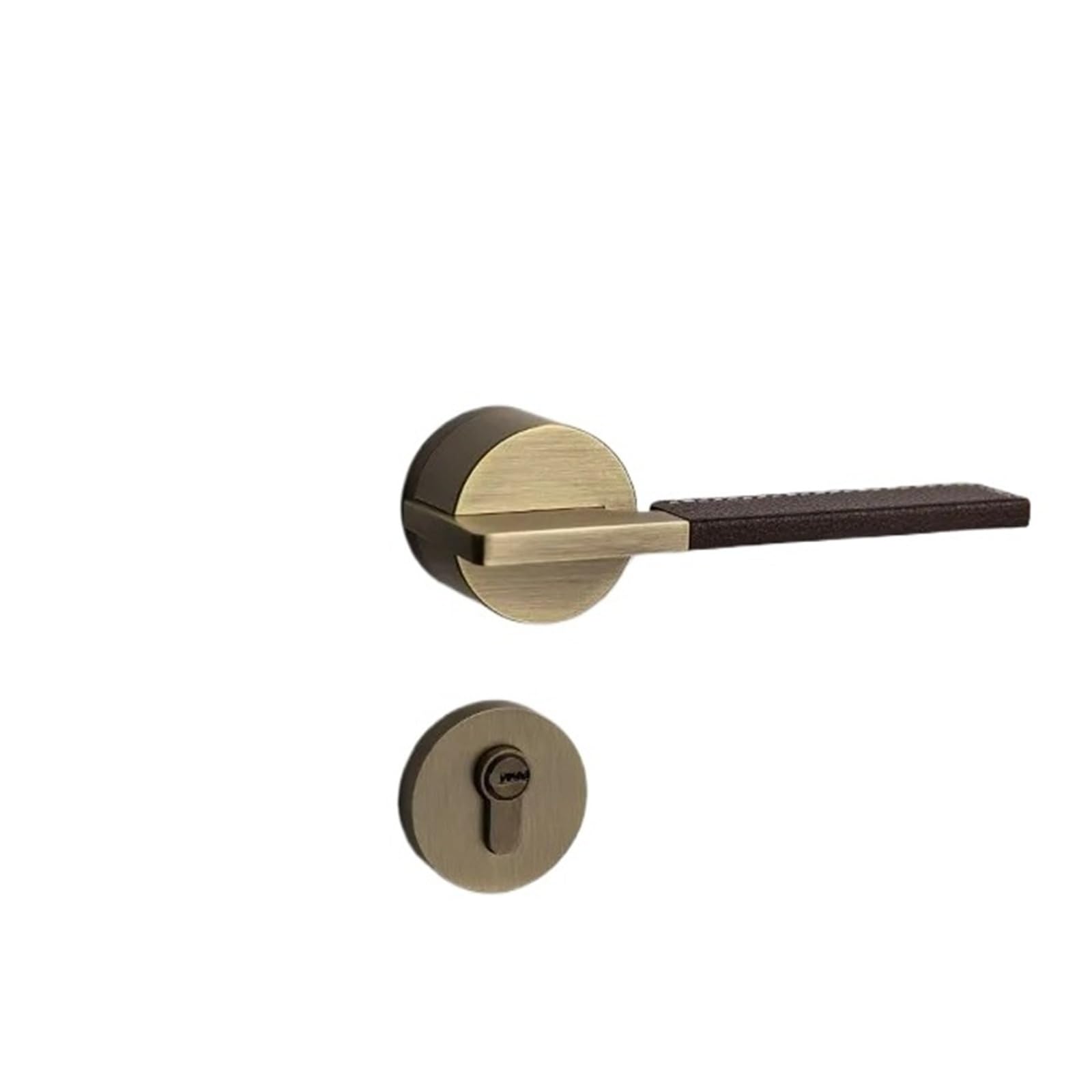 OPTEPYOE Door Handle Silent Door Lock Indoor Split with Key(Antique Bronze)