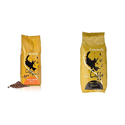 Consuelo Gran Crema Café en grano italiano, 1 kg + Gran Aroma - Café en grano italiano - 1 kg