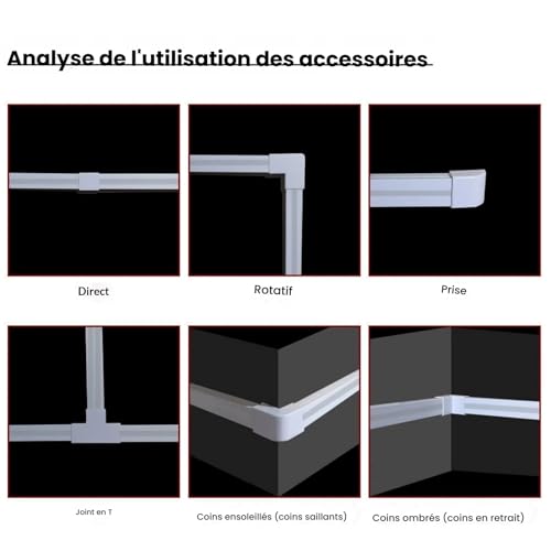 Cache-câbles réglable en aluminium avec fixation adhésive pour une protection optimale