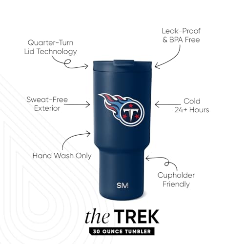 Image of Simple Modern Officially Licensed NFL 30oz Tumbler with Flip Lid and Straws | Football Insulated Stainless Steel Cup | Gifts for Men Women | Trek Collection
