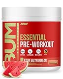 RAW Essential Pre-Workout Powder (Sour Watermelon) - Chris Bumstead Sports Nutrition Supplement for Men & Women - Preworkout Energy Powder with Caffeine, L-Citrulline, L-Tyrosine, & Beta Alanine Blend