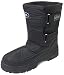 VK-3100CS Men's Snow Boots Winter Boots Cold Weather Water Repellent Nylon Ski Warm Fur Lined Snow Shoes, Black
