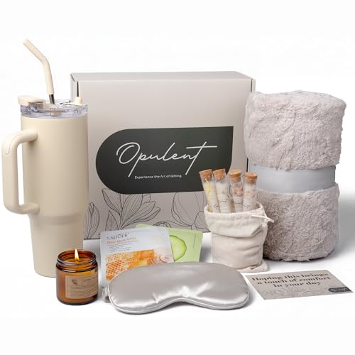 Opulent Luxury Self Care Gifts for Women - Hug in a Box Comfort Care Package - Spa Gift Set with 40...