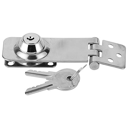 Image of Locking Hasp, 304 Stainless Steel Keyed Hasp Locks Locking Hasp Silver for Boat Yacht Fishing Marine Accessory