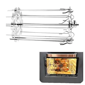 ZSooner BBQ Steel Metal Roaster Rotisserie Skewers Needle Cage Oven Kebab Maker Grill