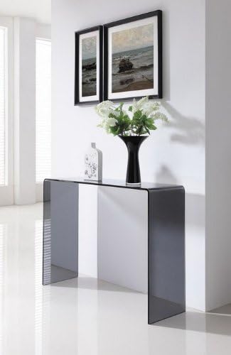 interiorsonline Smoked Glass Console Table Compact