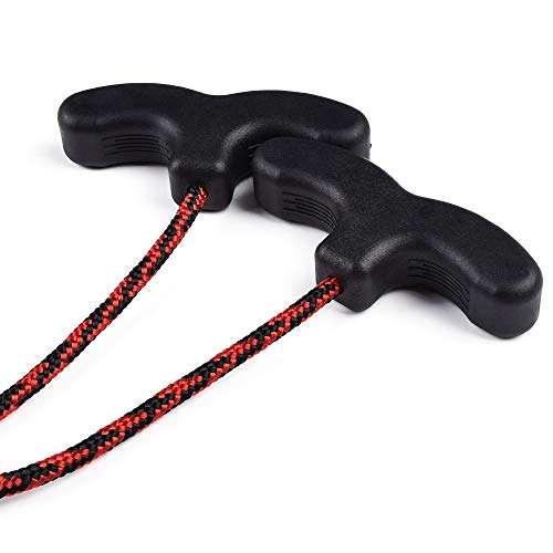 Archery World Crossbow Cocking Device Double Handle Crossbows Rope Cocker Aid Cocking String Tool (Red&Black Rope) #TOP3