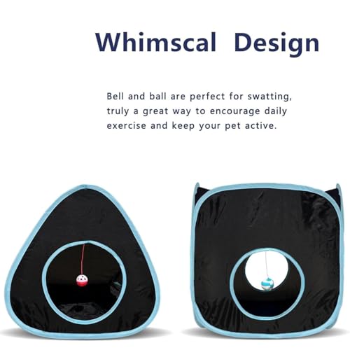 Image of Pawaboo Interactive Cat Toy with Running Mouse, Electronic Motion Cat Toy Automatic Teaser for Indoor Cats, Pop and Play Hide Seek Cats Toys Hunting Mouse for Pet Kitten Play Fun (Blue 3 in 1)