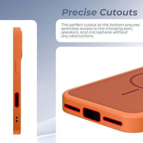 Image of A rtistque Back Cover Case for iPhone 17 Pro | Mag-Safe| Acrylic | Shockproof TPU Protective Design | iPhone 17 Pro Back Cover - Orange Bumper