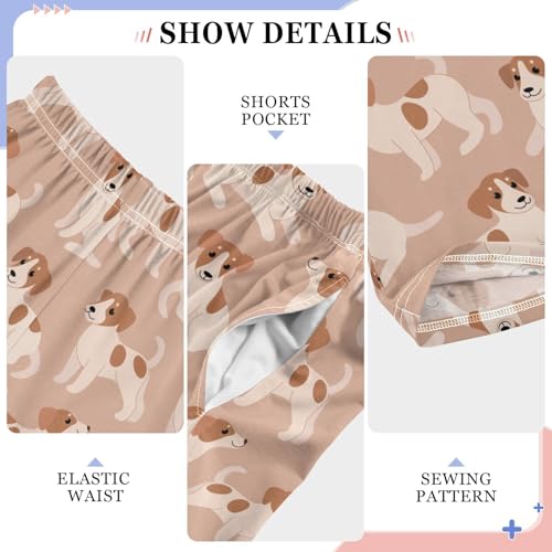 Jack Russell Dog Boys Long Pants Soft Trousers Elastic Waist Kids Lounge Bottoms with Pockets S-XL4