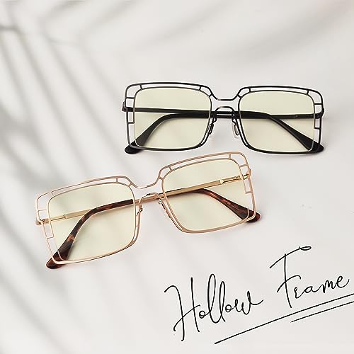 Image of Eyekepper 4-pack Reading Glasses Blue Light Blocking Thin Metal Hollow Frame Women Men Readers