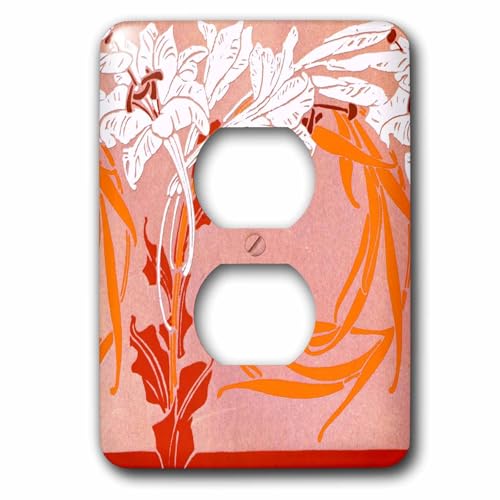 Orange et Blanc Nouveau cache 2 prises double pour plaque murale - 2