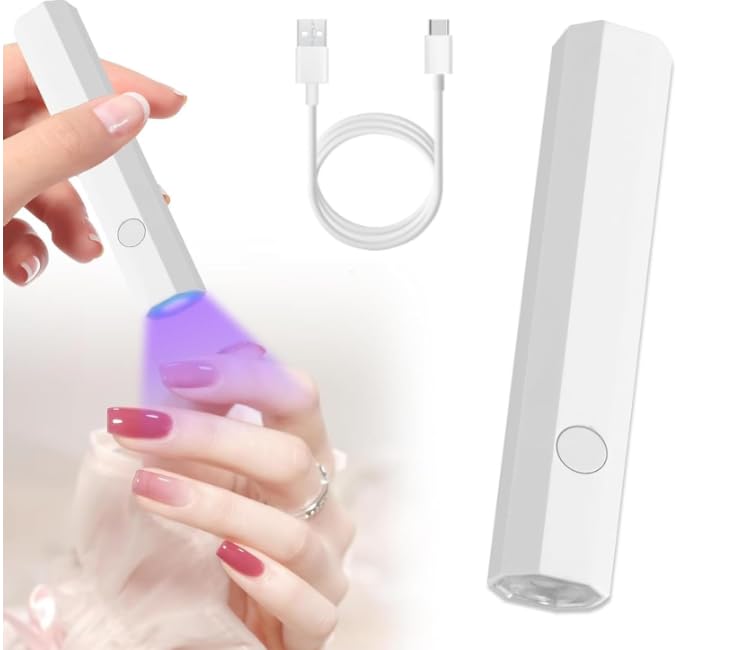 UYTON ジェルネイル ライト ペン型 LED & UV ジェルネイルライト スタンド付き 充電式 速乾 ハンディ UV対応LEDライト 携帯便利 USBコードレス 硬化ライト レジン用 ライト プロ用 初心者用 ミニ硬化ライト ジェルネイル/レジン/トップコート対応 2階段タイマー セルフネイル用