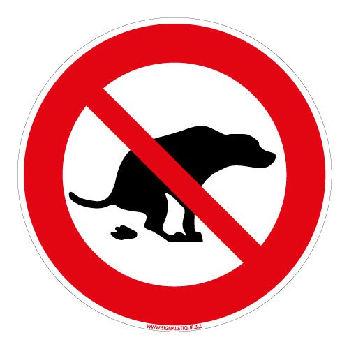 Panneau - Déjections Canines - Plastique Rigide PVC 1,5 Mm