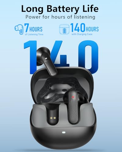 Wireless Earbuds with Active Noise Cancelling,140-Hour Long Battery Life Bluetooth 5.4 Ear Buds,Multi-Device Pairing,Enhanced Clear Call,Deep Bass Stereo In Ear Headphone - Image 4