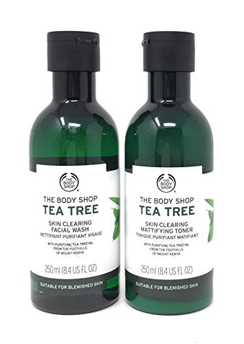The Body Shop Tea Tree Duo Set 100% Vegan viso lavaggio e toner opacizzante