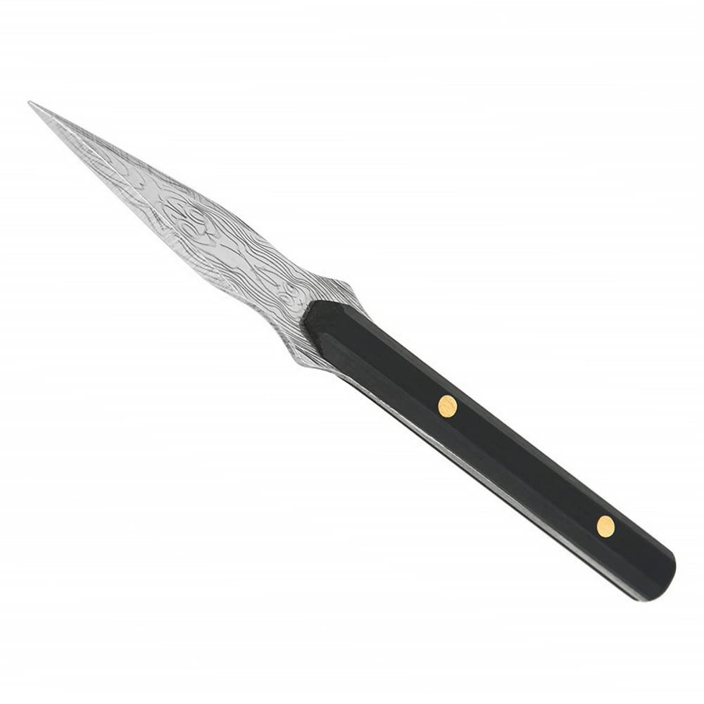 1PCS Stainless Steel Ebony Chinese Puer Tea Needle Cutter Damascus Tea Knife Delicate Tea Cutter For Home Tearoom Store Tools (Style B)