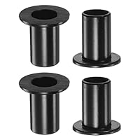 QUARKZMAN 4 Stück Geflanscht Hülse Lager 10.1mm Bohrung 12mm AD 20.5mm Länge Nylon Buchsen für Welle Schwarz