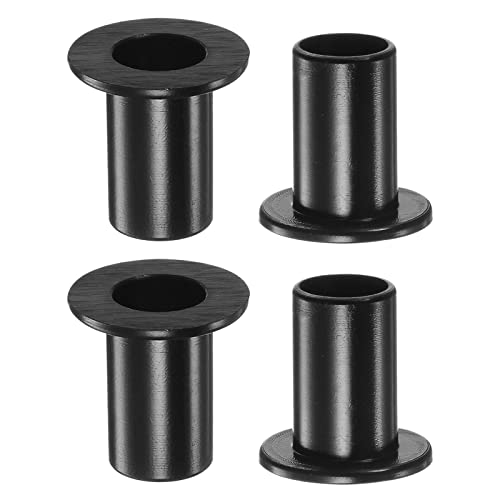 QUARKZMAN 4 Stück Geflanscht Hülse Lager 10.1mm Bohrung 12mm AD 20.5mm Länge Nylon Buchsen für Welle Schwarz