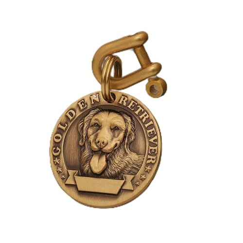Davisia HTGP001 Pure Copper Pet Id Tags, Personalized Dog Tags,Three-Dimensional Relief Pet Pattern, Lettering On The Front And Back. Custom Pet Tags cover