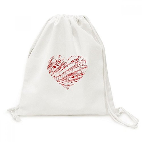 Sac de voyage à cordon Saint-Valentin, le cadeau idéal en toile imprimée coeur