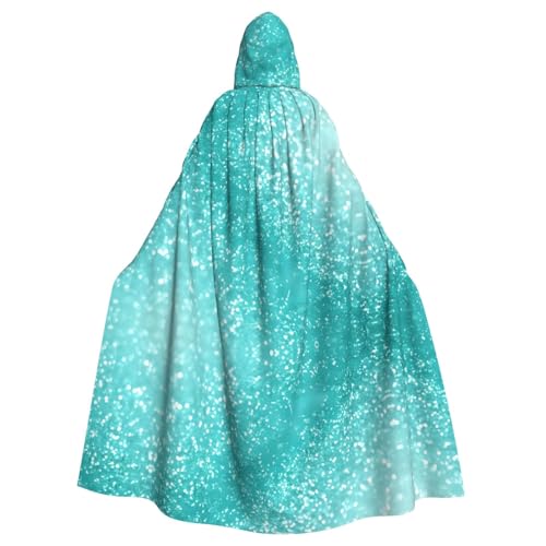 BLWSLC Mantello festivo con cappuccio stampato glitterato di Halloween adatto per feste in famiglia di Halloween